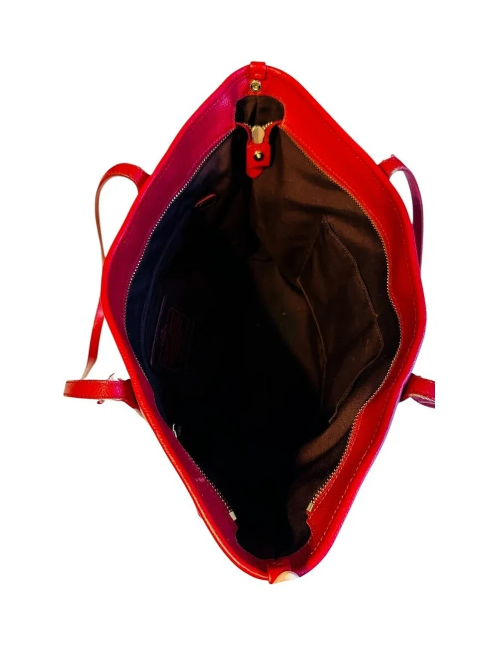 Coach Red City Zipper Tote